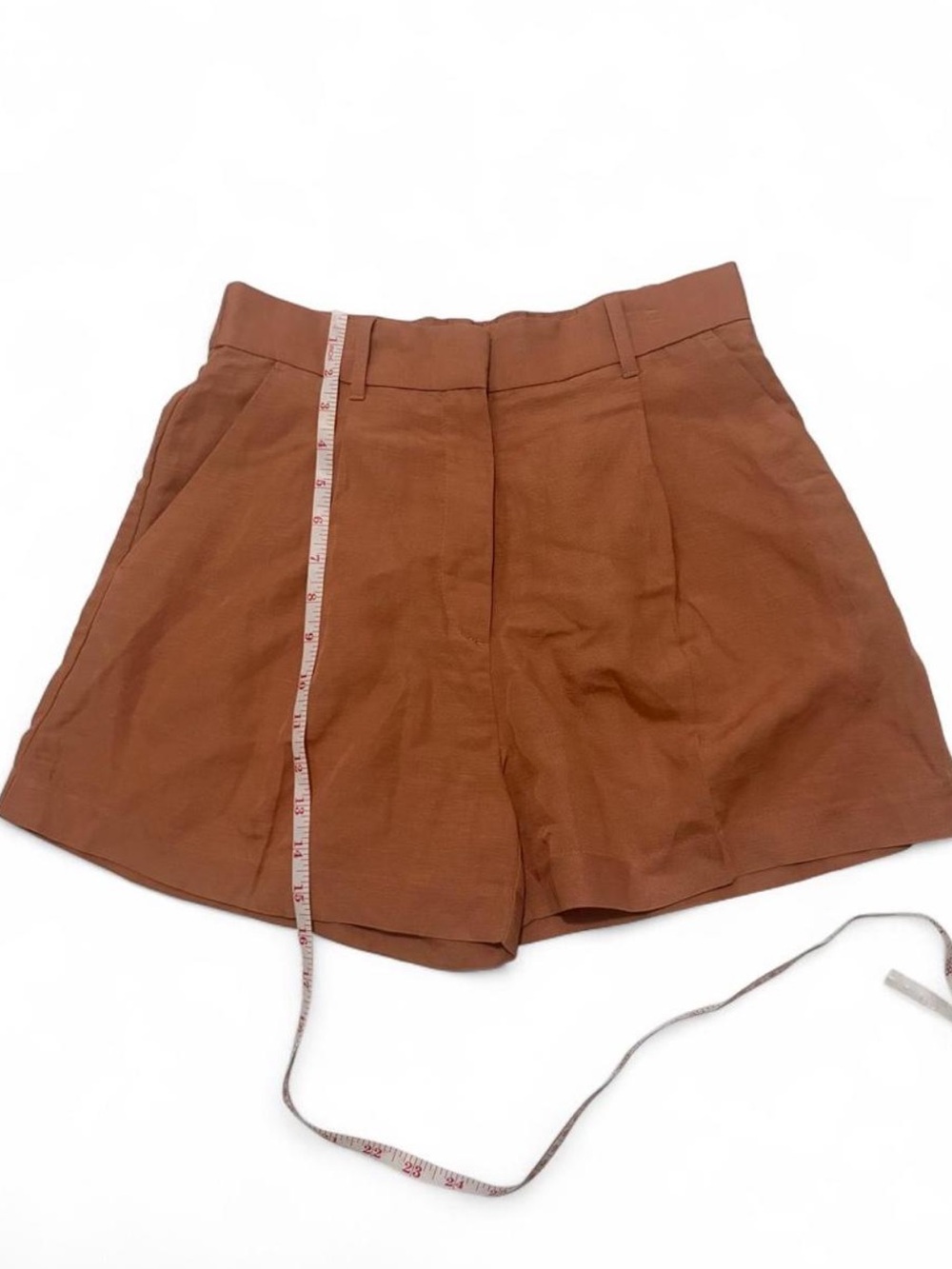 H&M High-Rise Tailored Shorts in Rust Orange - Picture 6 of 8